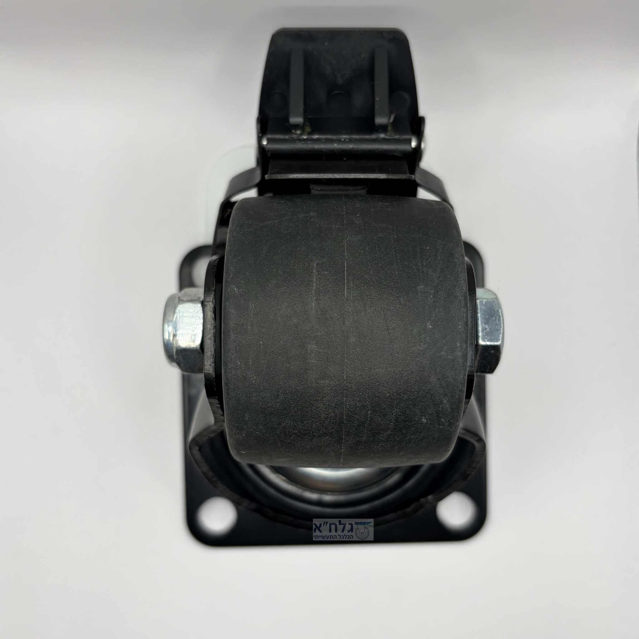 גלגל 75MM ניילון פלטה מסתובבת + מעצור לעומס 600 ק"ג