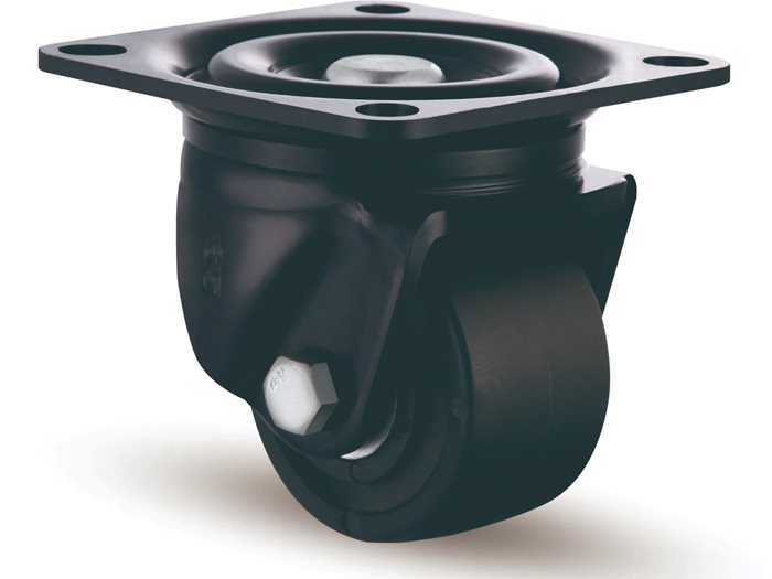 גלגל 50MM ניילון פלטה מסתובבת לעומס 300 גלח"א ק"ג
