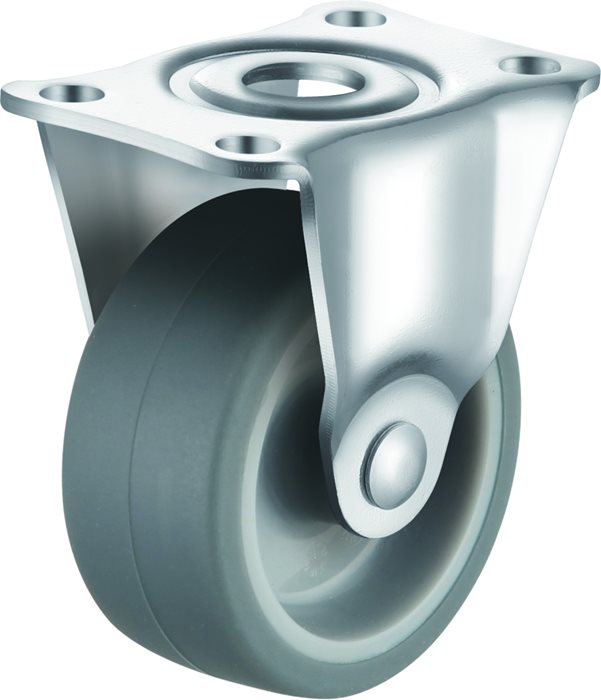 גלגל 25MM גומי פלטה קבועה לעומס 10 ק"ג