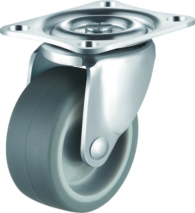 גלגל 25MM גומי פלטה קבועה לעומס 10 ק"ג