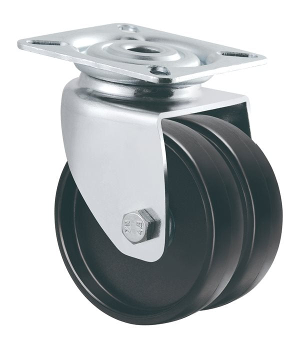 גלגל כפול "2 ניילון חור לעומס 60 ק"ג