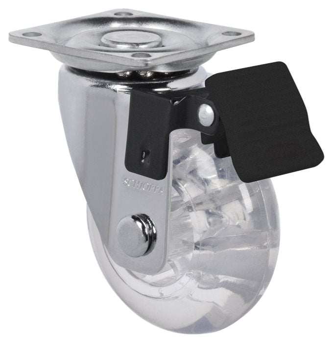 גלגל "3 סיליקון שקוף פלטה מסתובבת לעומס 50 ק"ג