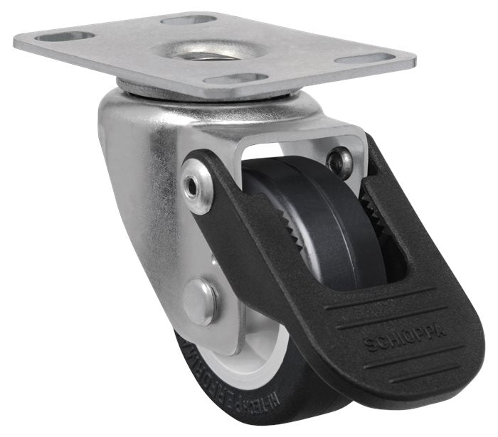 גלגל 50MM ניילון פוליאוריטאן פלטה מסתובבת לעומס 50 ק"ג