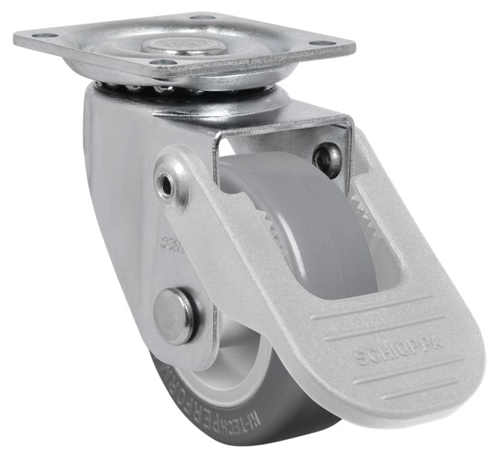 גלגל "2 PVC פלטה קבועה לעומס 50 ק"ג