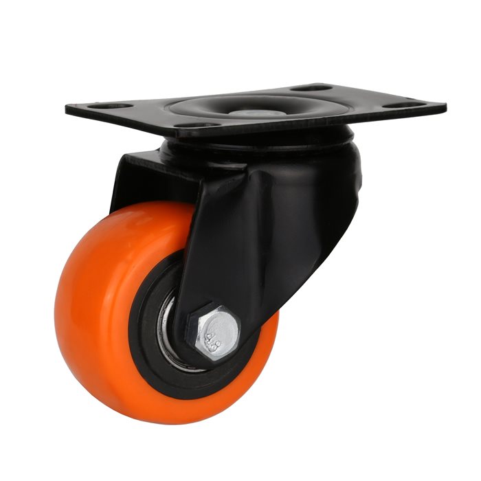 גלגל 50MM PU פלטה קבועה לעומס 50 ק"ג