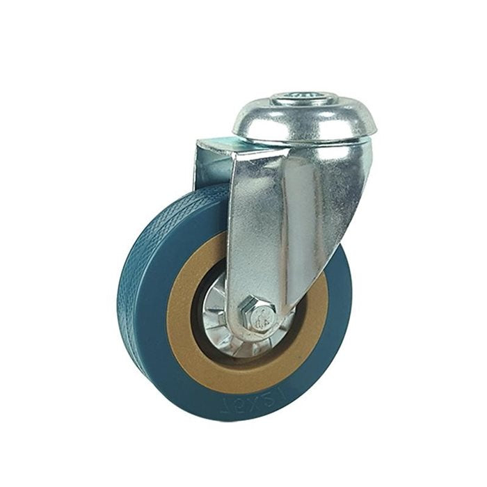 גלגל PVC 50MM הברגה M10X25 + מעצור לעומס 50 ק"ג