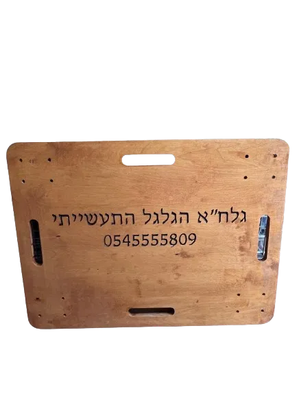 עגלת מובילים 80X60 גלגל "3 גומי כחול גובה 10.5 ס"מ לעומס 350 ק"ג