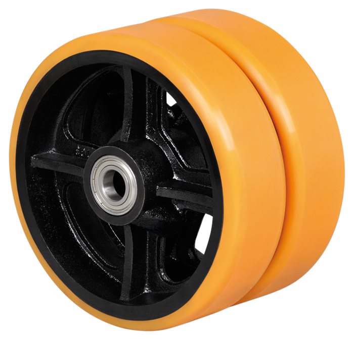 גליל/גלגל כפול יציקת ברזל מגופר פוליאוריטאן