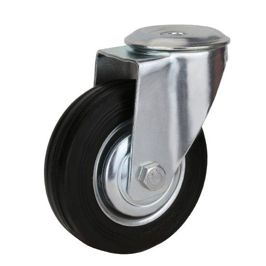 גלגל "8 גומי שחור חור לעומס 200 ק"ג