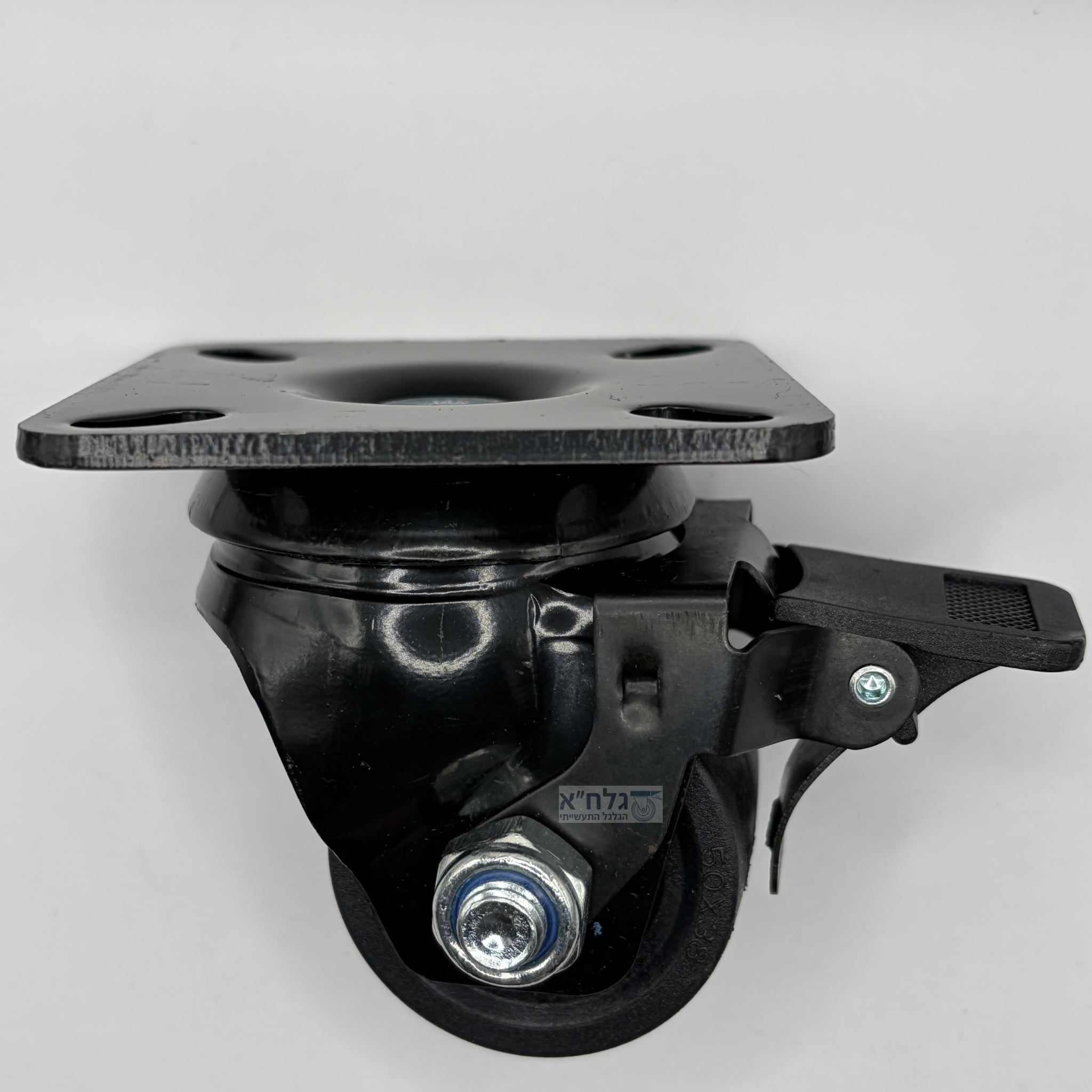 גלגל 50MM ניילון פלטה מסתובבת + מעצור לעומס 300 ק"ג