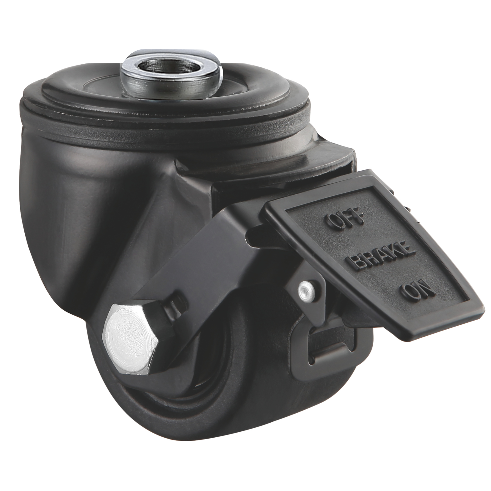 גלגל 50MM ניילון חור + מעצור לעומס 300 ק"ג