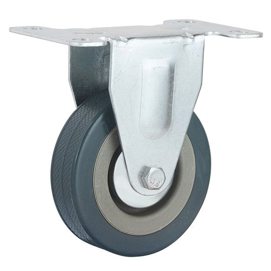 גלגל PVC 75MM פלטה קבועה 70 ק"ג