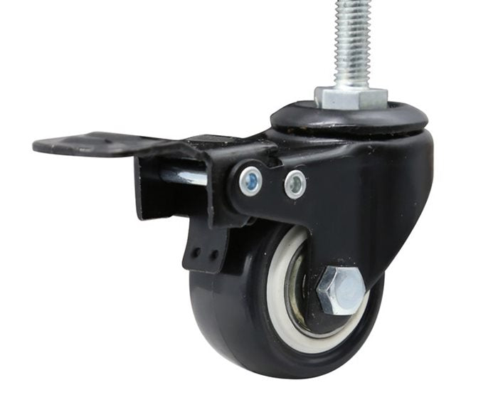 גלגל 65MM PVC פלטה מסתובבת + מעצור לעומס 90 ק"ג