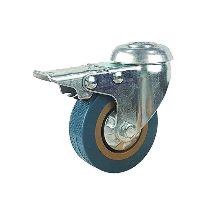 גלגל PVC 75MM פלטה קבועה 70 ק"ג