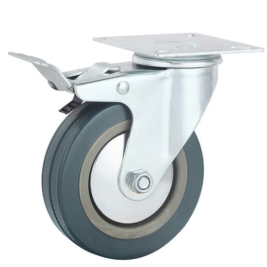 גלגל PVC 75MM פלטה קבועה 70 ק"ג