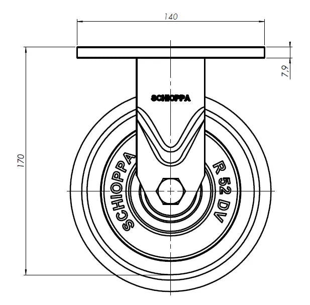 פרויקט גלגל מסילה 125MM לעומס 900 ק"ג