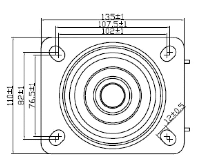 פלטה נגדית 135X110 נירוסטה 304