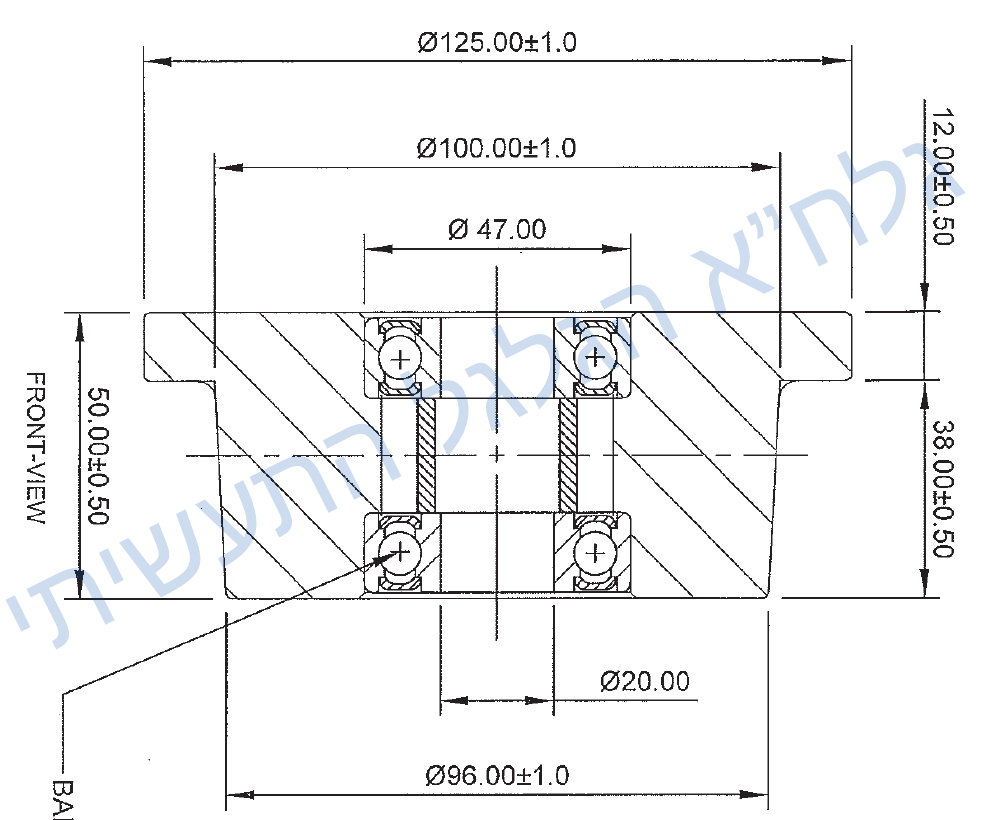 Flanged גלגל "4 יציקת ברזל למסילה