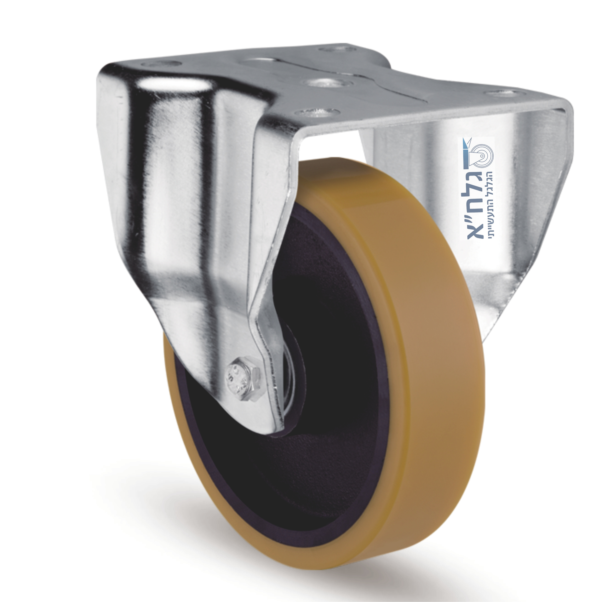 גלגל יציקת ברזל מגופר פוליאוריטן פלטה קבועה GALCHA GD44PEB